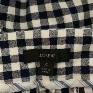 J. Crew navy gingham pants size 4
